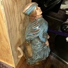 Vintage Alfco Ny Ships Nautical Figurehead Wall Mount Lady In Blue Dress Mid-ce