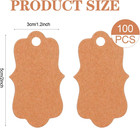 100 Kraft Paper Gift Tags With String     2  X 1 2   Brown Labels For Wedding  Par