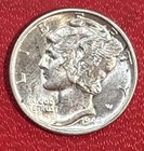 1942 Mercury Silver Dime  au   About Uncirculated Cond    Wwii Era  Enn Coins