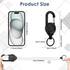 2pcs Heavy Duty Keychain Retractable Carabiner Car Key Chain With Badge Holder