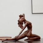 Art Deco Hand Made Nude Female Woman Bronze Sculpture Marble Base Figurine