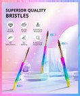 Airsee 3pcs Acrylic Nail Brush Set  Size 8 10 14 For 8 10 14  3 Pcs Rainbow