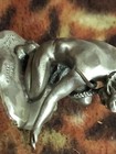 Vintage Kneeling Indian Hudson Pewter  905 Figurine 1970 Pw Baston 1-3 4    Tall