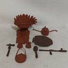 Lot Vtg Marx Chief Cherokee Geronimo Johnny West Indian Accessories Brown