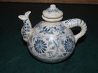 Ge Ware Teapot Song Dynasty 960-1279 Chinese Carp Fish Spout Blue   White