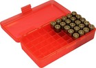 Mtm 40 45 10mm Cal 50 Round Flip-top Ammo Box 50 Round  Clear Red 