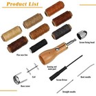 12pcs Sewing Awl Kit Portable Leather Sewing Awl Kit Including Handheld Sewing
