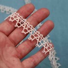Vintage French Cotton Lace Trim - Antique Bobbin Lace Border For Diy Projects
