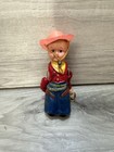 Vintage 4  Celluloid Cowboy   Cowgirl Dolls Made In Japan  cowgirl Broken Read 
