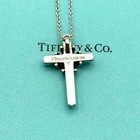 Tiffany   Co Necklace Cross 750 925 Sterling Silver Combination Cross