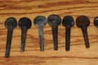 7 Old Antique Various Violin Tuning Pegs Lot Different Sizes   Shapes Gear Parts