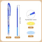 8pack 0 5mm Erasable Gel Pens With 20 Refills   2 Erasers  Blue