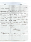 Stampless Postal Cover 1836 Boston Massachusetts Red Cancel