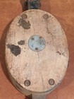 Large Antique Nautical Ship Hoist Block And Tackle Pulley