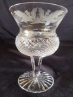 Edinburgh Thistle Cut Crystal Wine Goblet Glass 4 3 4  Tall