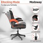 Mesh Office Chair Mid Back Swivel Ergonomic Home Desk Chair With Flip-up Arms