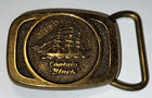 Vintage Captain Black Brass Belt Buckle