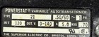 Superior Electric 21 Powerstat Variable Autotransformer 120v 0-140v 0 70kva