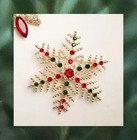 Red   Green Rhinestone Gold Snowflake Winter Holiday Brooch Pin christmas Gift  