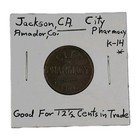 Jackson  Ca Trade Token  City Pharmacy Gf 12   Cents In Trade Tc-199346