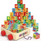  Abc Wooden Building Blocks For Toddlers 1-3  30 Pcs Alphabet   Number 
