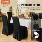 Vevor 4pcs Black Stretch Spandex Folding Chair Covers Wedding Party With Skirt