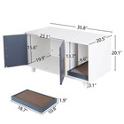 Cat Litter Box Enclosure Wood Pet Crate Cat Litter Box Furniture Hidden Washroom