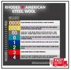 Assorted 12 Pad Grit Steel Wool