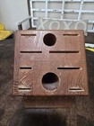 Cutco Wooden Knife Block Empty Knife Holder Oak Hardwood Countertop Storage
