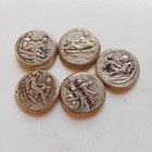 Rare Ancient Lot Of 5 Roman Spintria Brothel Entry Token Coins Caligula