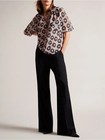 Ted Baker London Harlynn Split Sleeve Flutter Sleeve Floral Top