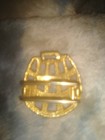 Vintage Metal Belt Buckle Clasp Set Gold Tone Metal Scallop Clam Shell