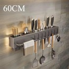 Kitchen Organizer Shelf Wall-mounted Knife Storage Rack Knife   Utensil Holder
