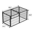 48in 64in Large Dog Kennel Home Dog Cage W pvc Top Cover Pet Cage Dog Playpen