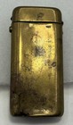 Antique Gold Tone Brass Match Case Safe holder Vesta With Locking Lid-damage