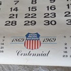 Union Pacific Railroad 1969 Centennial Wall Calendar 1869-1969