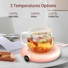 Coffee Tea Mug Warmer Pad Electric Heating 3 Temperatures Adjustable Led Display