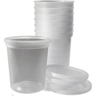 32 Oz Heavy Duty Large Round Deli Food soup Plastic Containers W  Lids Bpa Free