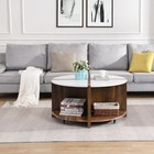 Modern Wood Coffee Table Set Of 4 Side End Tables With Storage For Living Room