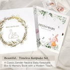Baby Keepsake Box With Baby Memory Book - Baby Boy   Girl Timeless For First    