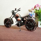 Handmade Metal Motorbike Sculpture Motorcycle Model Rustic Iron Art Home Decor