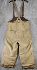 Usn Us Navy Deck Tanker Bibs Overalls Small Tan Wool Lining Ww2 40s Vintage