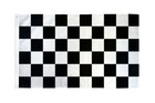 Black And White Check Nylon Flag Large 5 X 3 Ft - Hard Wearing Best Quality 100 