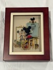 Vtg 90   s Disney Parks Gallery Mickey Mouse Self Portrait Watch With Shadow Box
