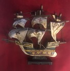 Vintage Wooden Sailing Ship Model Of The Pinta 1492
