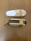 Filson   Alaska Airlines First Class Amenity Kit Accessories   Slippers Tan New
