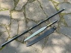 Excellent Hunting Fighting Long Spear Hand Forged Folded Steel Spearhead -y1287