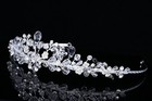 Bridal Wedding Rhinestone Crystal Beads Flower Prom Party Crown Tiara V840