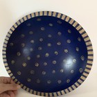 Hand Painted Sherwood Forest Design Cobalt Blue Wooden Bowl Heirloom Quality 12   