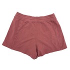 Athleta Retroterry High Rise Sweat Short S Rosewood Red Drawstring Euc A1